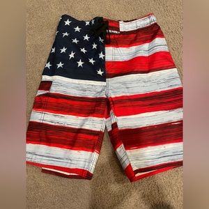 Men’s patriotic swim trunks